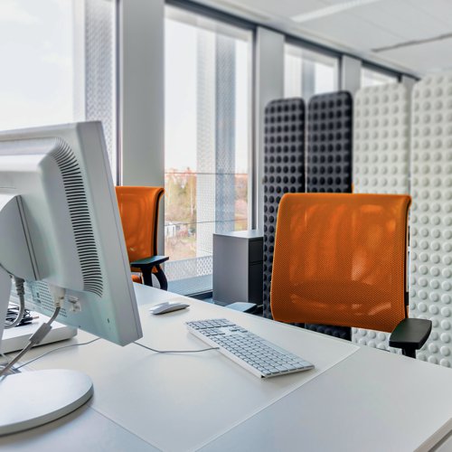 The Durable non-slip desk mat with contoured edges is made from Polypropylene which is easy to clean with a wet wipe or damp cloth. The desk mat is multi-layered which provides durability and a firm and comfortable writing surface. The desk mat is extremely robust and built to last. The desk mat measures 650x500mm.