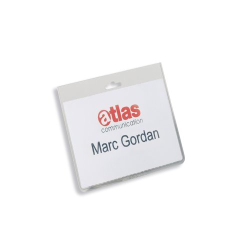 Durable Name Badge with Euro Perforation 60x90mm (Pack of 5) 820919 | DB73130 | Durable (UK) Ltd