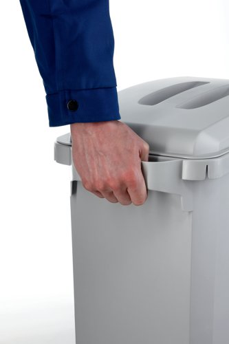 Durable Durabin Eco Rectangular Waste Bin 60 Litre 590x282x600mm Grey 1800503050 DB73252 Buy online at Office 5Star or contact us Tel 01594 810081 for assistance