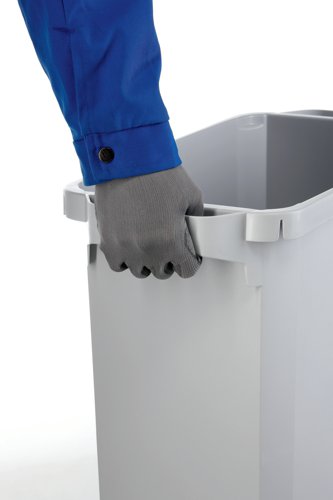 Durable Durabin Eco Rectangular Waste Bin 60 Litre 590x282x600mm Grey 1800503050 DB73252 Buy online at Office 5Star or contact us Tel 01594 810081 for assistance