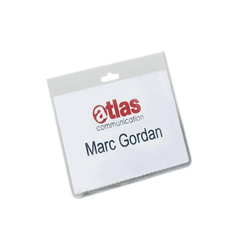 Durable Security Name Badge 60x90mm without Clip Clear (Pack of 20) 8135/19