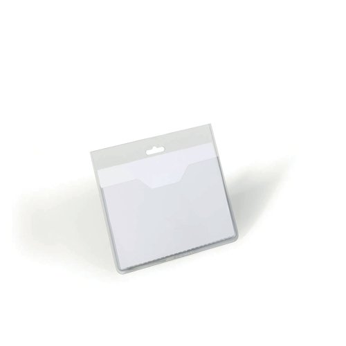 Durable Visitor Badge 60x90mm Clear (Pack of 20) 8136/19 - Durable (UK) Ltd - DB80027 - McArdle Computer and Office Supplies