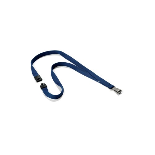 Durable Textile Lanyard with Snap Hook 15mm Midnight Blue (Pack of 10) 812728 - Durable (UK) Ltd - DB80868 - McArdle Computer and Office Supplies