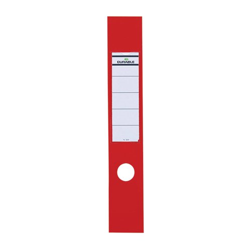 Durable Ordofix Self-Adhesive File Spine Label 60mm Red (Pack of 10) 8090/03
