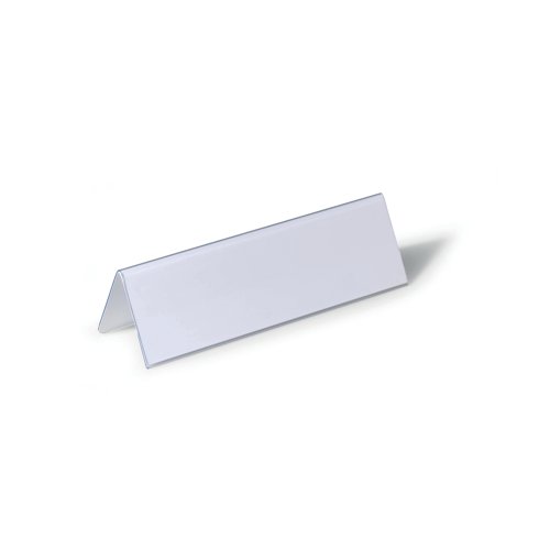Durable Table Place Name Holder 61x210mm Clear (Pack of 25) 8052/19 | DB81055 | Durable (UK) Ltd