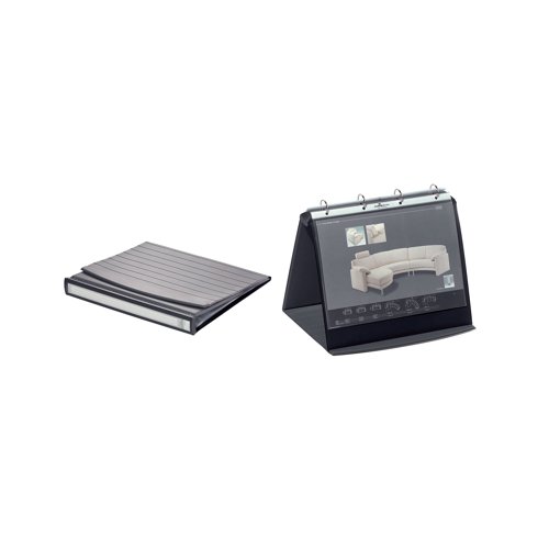 Durable Durastar Tabletop Presenter A4 Landscape Graphite Grey 8567/39 - Durable (UK) Ltd - DB81077 - McArdle Computer and Office Supplies