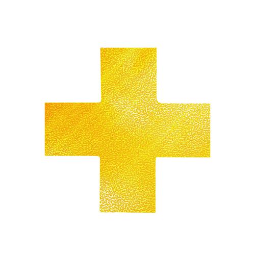 Durable Floor Marking Shape Cross, Yellow (Pack of 10) 170104