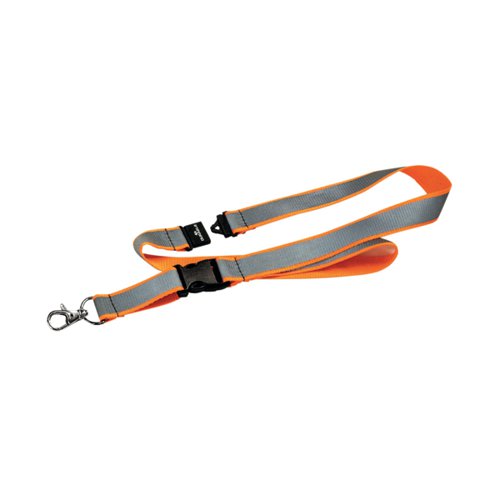 Durable Textile Lanyard Reflective Orange 869209