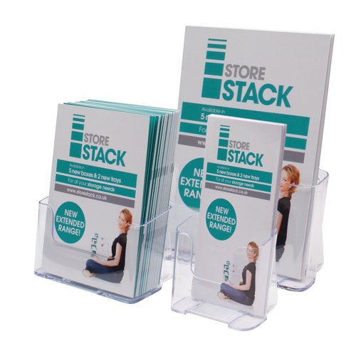 This Announce Clear Literature Holder is ideal for displaying a wide range of literature clearly and professionally. Great for a variety of uses, from trade fairs to reception rooms, this holder is durable for hardwearing use. Free standing with a stable base, these holders can be wall mounted and display contents up to A4 in size.