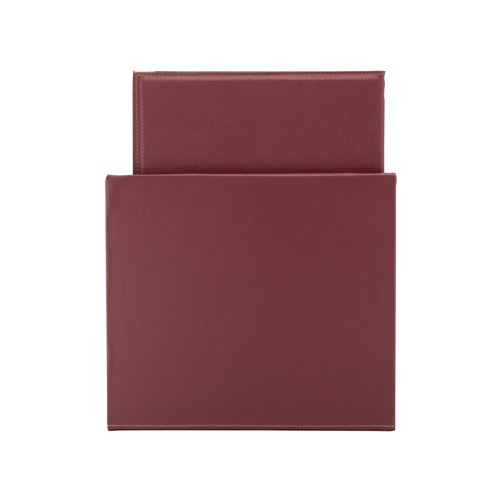 Securit Classic A4 Book Cover Box Set Leather 4 x A4 Insert Wine Red (Pack of 20) MC-BOX-CRA4-WR DF24522