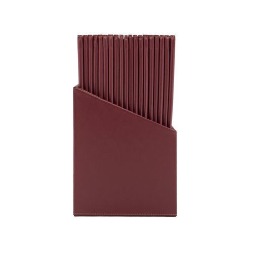 Securit Classic A4 Book Cover Box Set Leather 4 x A4 Insert Wine Red (Pack of 20) MC-BOX-CRA4-WR - Deflecto - DF24522 - McArdle Computer and Office Supplies