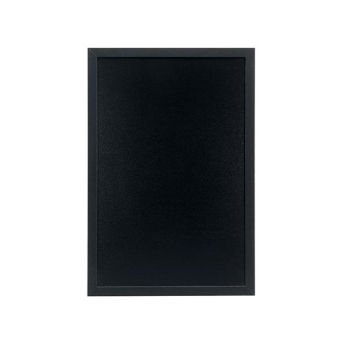 Securit Woody Chalkboard with Chalk Marker and Mounting Kit 400x15x600mm Black WBW-BL-40-60