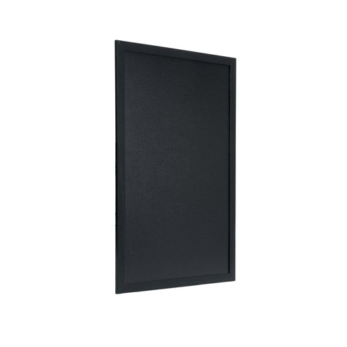 The Securit Woody Chalkboard is a great way of creating a unique, trendy and effective display or interior decoration. The double-sided writing surface can be easily cleaned. This 40x60 wallboard with a black wooden style frame comes with mounting hardware. Update messages using the included white Securit Original Chalk Marker.