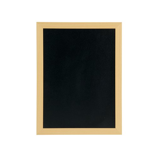 Securit Woody Chalkboard with White Chalk Marker and Mounting Kit 300x10x400mm Teak WBW-TE-30-40