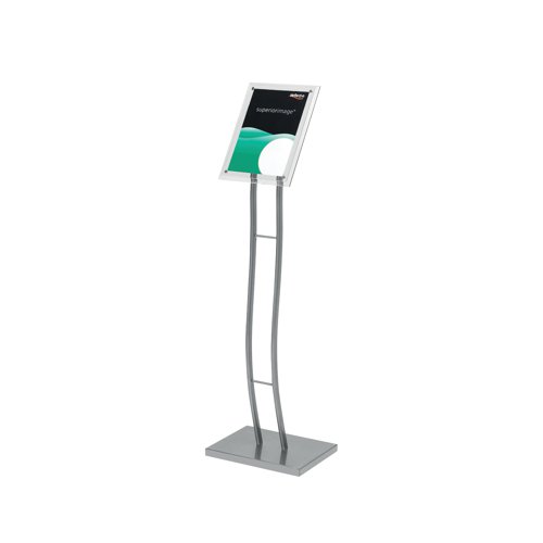 DF95351 Deflecto Curve Floor Standing Sign/Information Holder A4 370x280x1260mm 2045A4