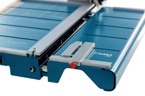 This Dahle Rotary Trimmer offers high quality trimming and cutting whether in the office, at home or school. Combining precision with maximum safety, ease of use and options for tailoring products to suit any specific application. This A3 trimmer has a cutting length of 460mm and a capacity of up to 35 sheets. Featuring a sturdy metal table with rounded edges and non-slip rubber feet for firm standing.