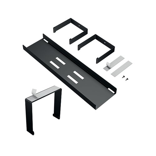 D-Line Desk Cable Tray Steel Black 604562