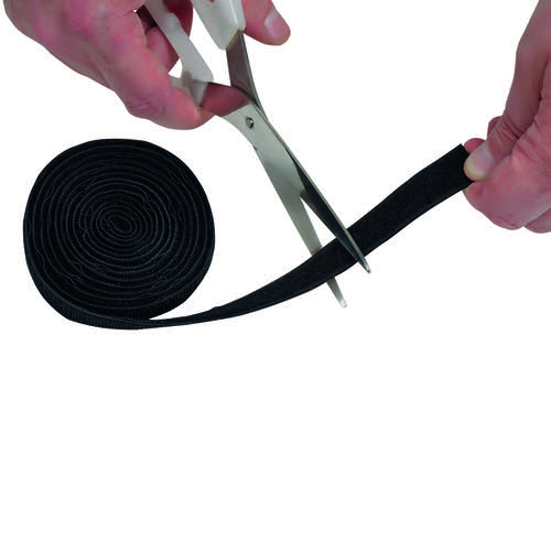 D-Line Cable Tidy Band reusable hook & Loop 1.2m Black cttape1.2b