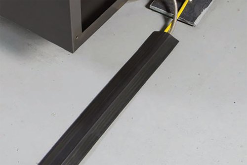 D-Line floor Cable Cover Black 80mm Wide 1.8m length c/w connectors FC83B