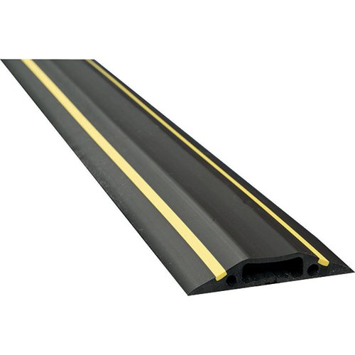 D-Line 9m Linkable Floor Cable Cover 83mm Wide with Connectors Black/Yellow FC83H/9M