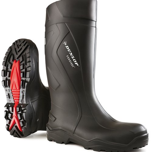 Dunlop Purofort+ Full Safety Wellington Boots 1 Pair Black 10.5