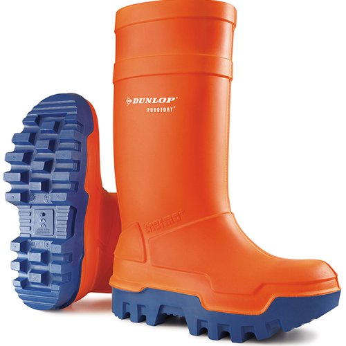 Dunlop Purofort Thermo+ Full Safety Wellington Boots 1 Pair Orange 07