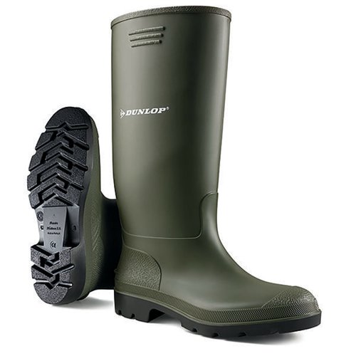 Dunlop Pricemastor Non Safety Waterproof Wellington Boots 1 Pair Green 05