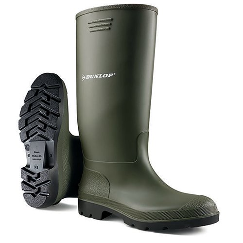 Dunlop Pricemastor Non Safety Waterproof Wellington Boots 1 Pair Green 06