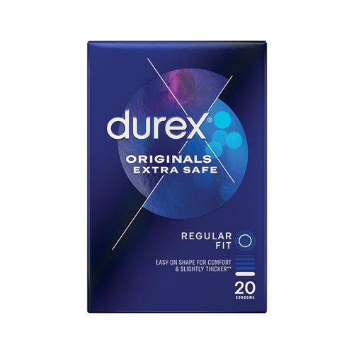 Durex Extra Safe are transparent, slightly thicker and extra lubricated to give you reassurance and optimum comfort, so you can feel free to relax and enjoy sex with the peace of mind that you're protected. The way Durex make condoms means they smell better so there are no unpleasant distractions, you can just relax and enjoy. No method of contraception can give you 100 percent protection against pregnancy, HIV or sexually transmitted infections. Please read the instructions, especially when using condoms for anal or oral sex. Supplied in a pack of 20
