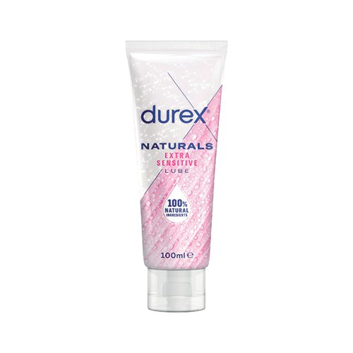 Intimately sensitive Durex Naturals Extra Sensitive lube. More sexploration, more pleasure. Friendly for you and your body, with 100% natural ingredients. Complements the body's own moisture. Want to get more sexploration, more pleasure? Durex Naturals Extra Sensitive lube is made from, you guessed it, 100% natural ingredients and is designed to help soothe discomfort. Use for masturbation, vaginal, oral and anal sex. 100ml tube.
