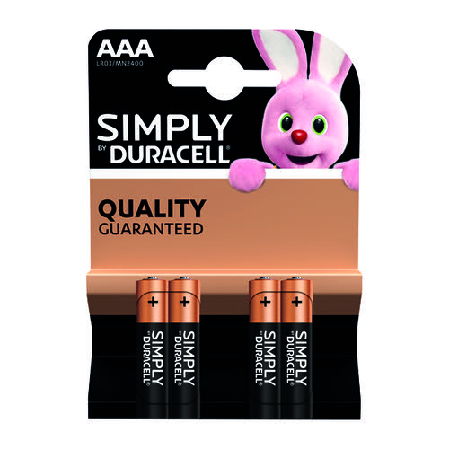 Duracell Simply Battery AAA (Pack of 4) 81235219