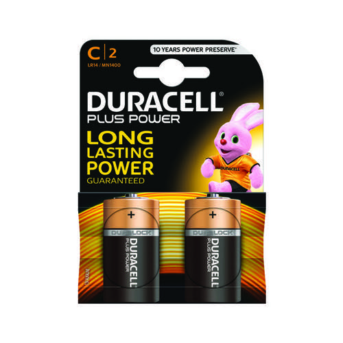 Duracell Plus Battery C Pack of 2 81275429