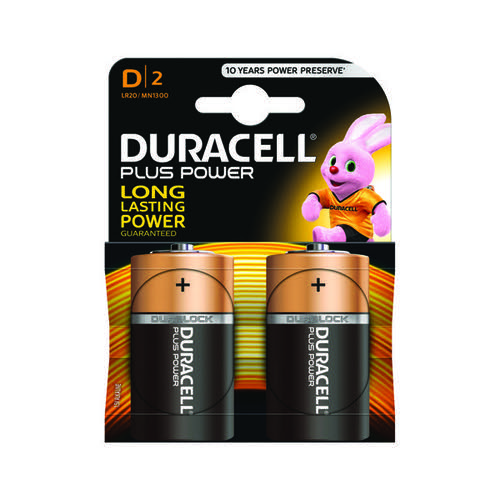 Duracell Plus D Battery (Pack of 2) 81275443