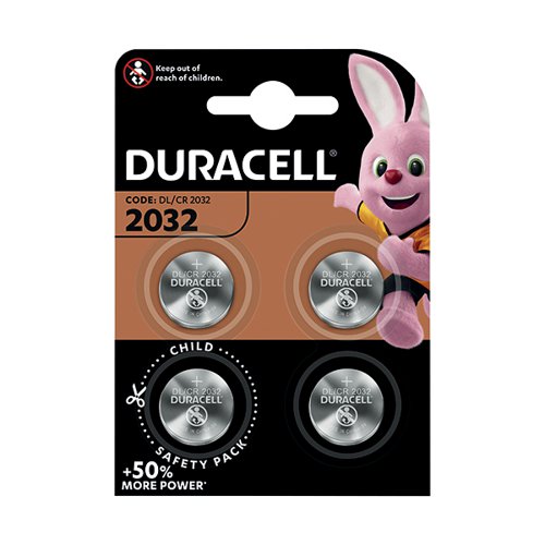 Duracell 2032 Lithium Coin Battery Pack 4 ECR2032