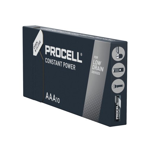 Duracell Procell Constant AAA Battery (Pack of 10) 5000394149199 DU14919 Buy online at Office 5Star or contact us Tel 01594 810081 for assistance