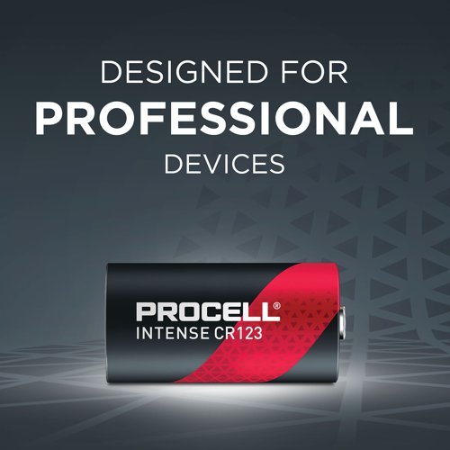 Procell Intense High Power Lithium CR123 3V Battery (Pack of 10) 5000394163393 DU16339 Buy online at Office 5Star or contact us Tel 01594 810081 for assistance