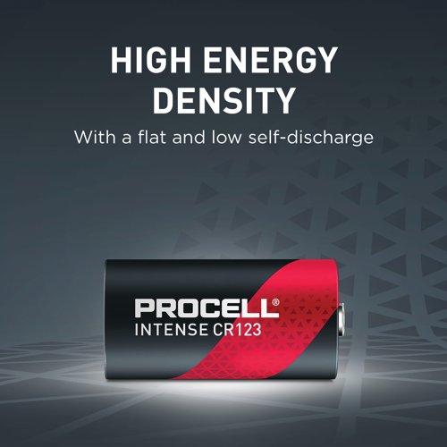 Procell Intense High Power Lithium CR123 3V Battery (Pack of 10) 5000394163393 Duracell