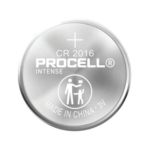 Procell CR2016 Lithium Coin Bat Pk5 DU16908