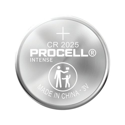 DU16919 | Procell Intense Lithium Coin CR2025 industrial batteries are designed to deliver reliable and safe power in professional devices. They are high energy density (3V) with a flat and low self-discharge. Design, safety, manufacturing, and qualification follow Procell's stringent battery standards, which incorporate parts of the ANSI and IEC battery standards. Economically packaged.