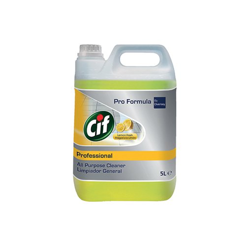 CIF Professional All Purpose Cleaner Lemon 5 Litre 7517879 DV10623 Buy online at Office 5Star or contact us Tel 01594 810081 for assistance