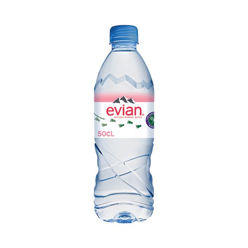 Evian Natural Spring Water 500ml (Pack of 24) A0103912 Cold Drinks DW05501