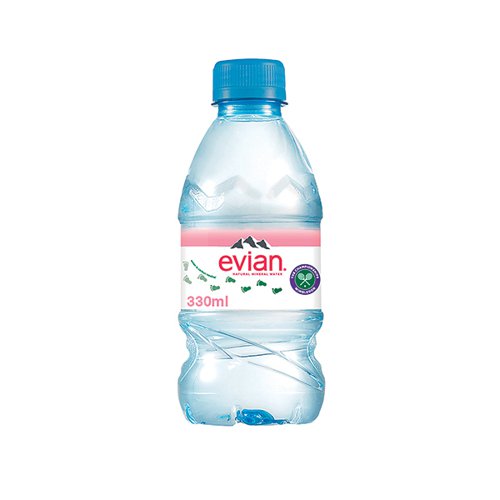 Evian Natural Spring Water is taken from a natural French spring and bottled at source, for delicious and refreshing hydration. This bulk pack of 24 x 330ml plastic bottles is ideal for stocking fridges in offices and customer facing environments.