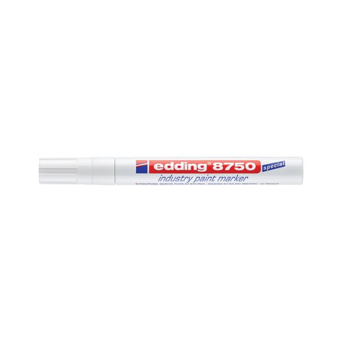 Edding 8750 Industry Paint Marker Bullet Tip (Pack of 10) White 4-8750049 ED10381 Buy online at Office 5Star or contact us Tel 01594 810081 for assistance