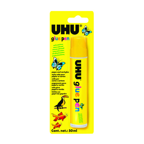 UHU Glue Pen Blistercard 50ml (Pack of 12) 3-1605