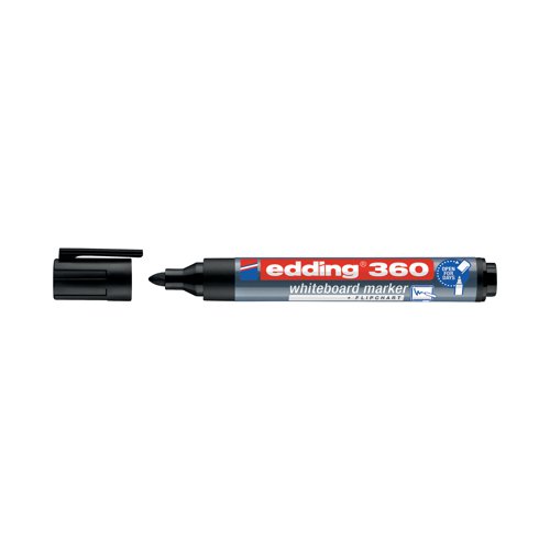Edding 360 Drywipe Marker Black (Pack of 50) CP46 ED60150 Buy online at Office 5Star or contact us Tel 01594 810081 for assistance