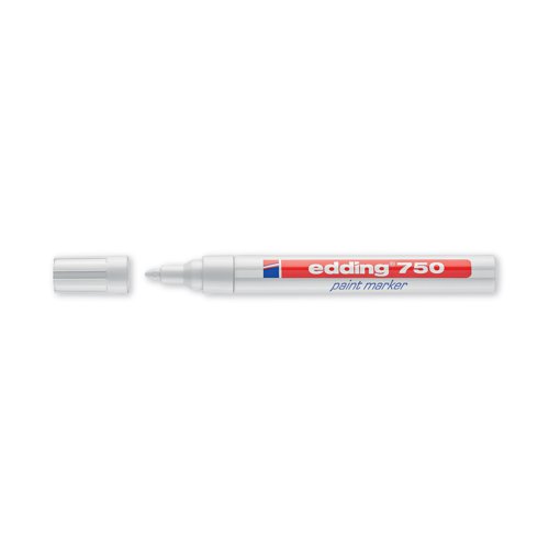 This Edding 750 Paint Marker contains vibrant pigment ink, which is low odour, quick drying and water resistant, for bold permanent marking. For use on most surfaces, the ink is also light fast and heat resistant up to 400°C. Great for industrial environments, the marker has a bullet tip for a 2.0 - 4.0mm line width. This pack contains 10 white markers.