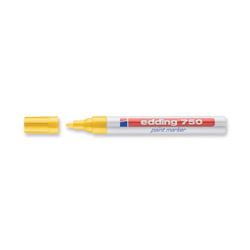 Edding 750 Bullet Tip Paint Marker Medium Yellow (Pack of 10) 750-005 - Edding - ED750Y - McArdle Computer and Office Supplies