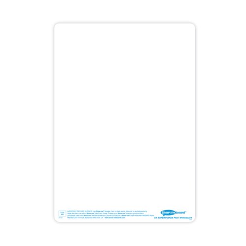 Show-me SUPERTOUGH Whiteboard A4 Plain (Pack of 35) C/SRP - EG60023