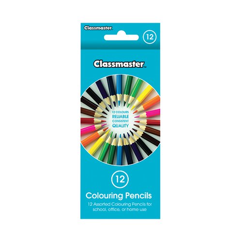 Classmaster Colouring Pencils Assorted (Pack of 12) CPW12 EG60067 Buy online at Office 5Star or contact us Tel 01594 810081 for assistance