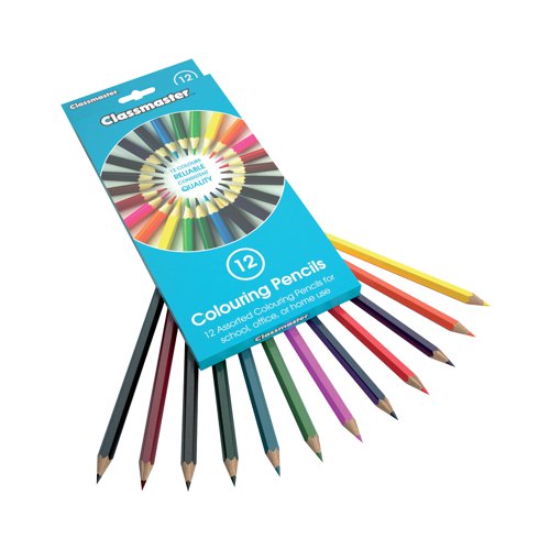 Classmaster Colouring Pencils Assorted (Pack of 12) CPW12 EG60067 Buy online at Office 5Star or contact us Tel 01594 810081 for assistance